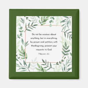 Philippians 4:6, Bible Verse, Magnet