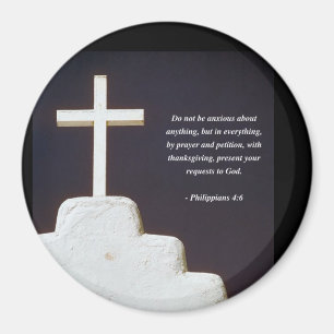 PHILIPPIANS 4:6 Bible Verse Magnet