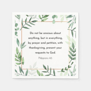 Philippians 4:6, Bible Verse, Napkin