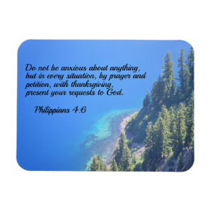 Philippians 4:6 Do not be anxious about anything Magnet
