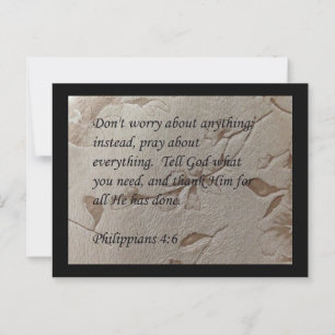 Philippians 4:6 scripture postcard