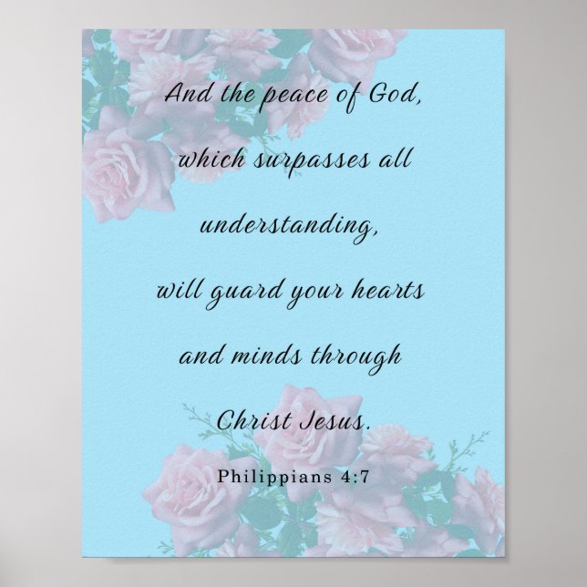 Philippians 4:7, Bible Verse Poster (Front)