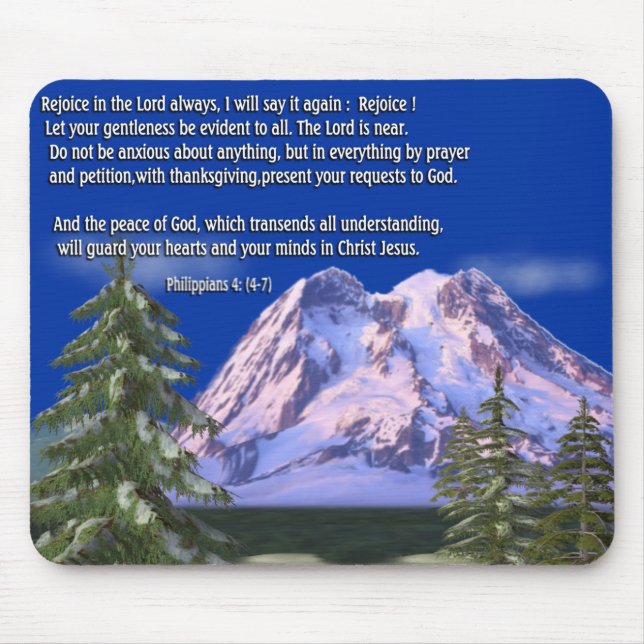 Philippians 4:7 mouse mat (Front)