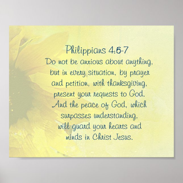 Philippians 4:7 Peace of God will guard your heart Poster (Front)