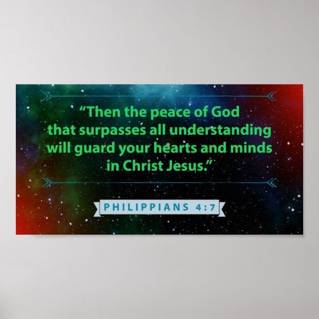 Philippians 4:7--The Peace of God Poster (Front)