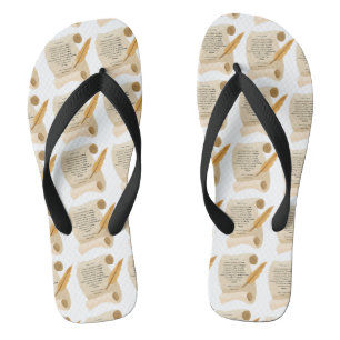 Philippians 4:8 Bible Quote Scroll All-Over Unisex Flip Flops