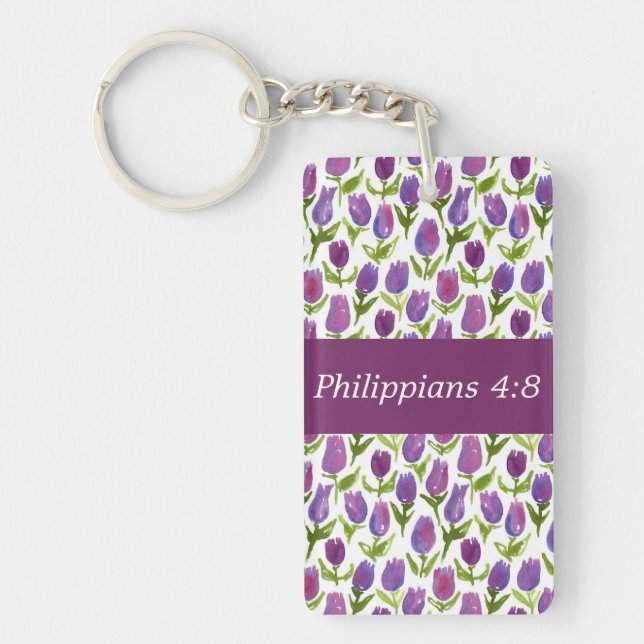Philippians 4:8 key ring (Front)