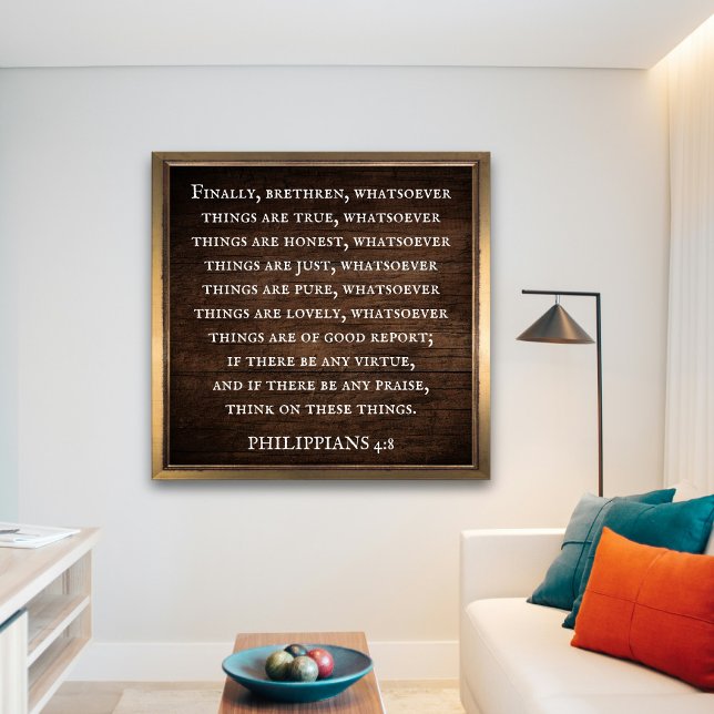 Philippians 4:8 King James Bible Inspirational  Poster (Creator Uploaded)
