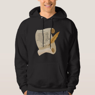 Philippians 4:8 KJV Bible Quote Scroll Men's Hoodie