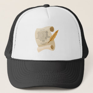 Philippians 4:8 KJV Bible Quote Scroll Trucker Hat