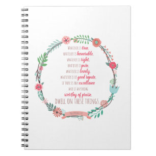 Philippians 4 8 notebook