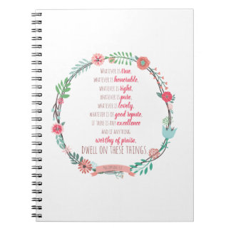 Philippians 4 8 notebook