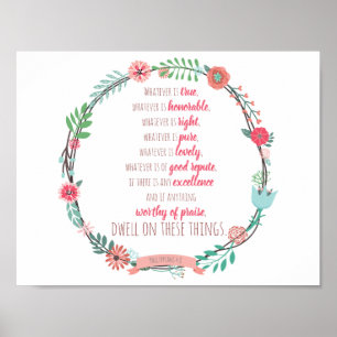 Philippians 4:8 poster