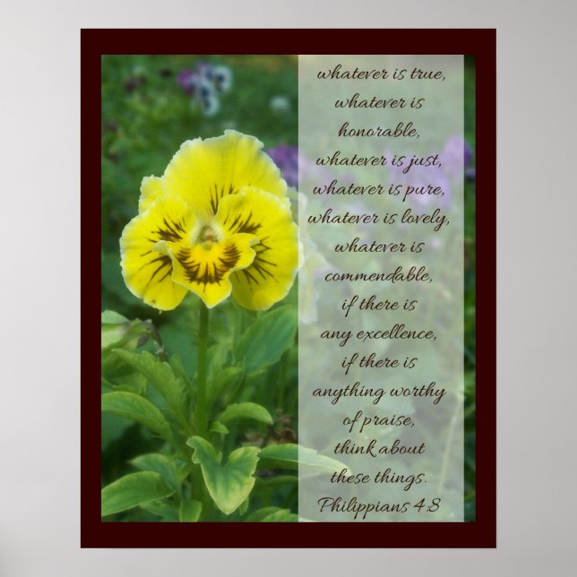Philippians 4:8 poster (Front)