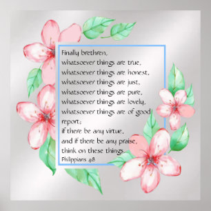 Philippians 4:8  poster