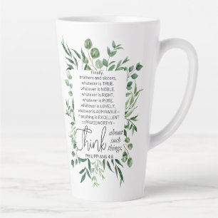 Philippians 4:8 Whatever is Noble Eucalyptus Latte Mug