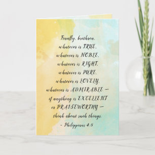 Philippians 4:8 Whatever is True, Card