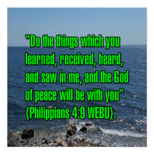 Philippians 4:9 WEBU Poster