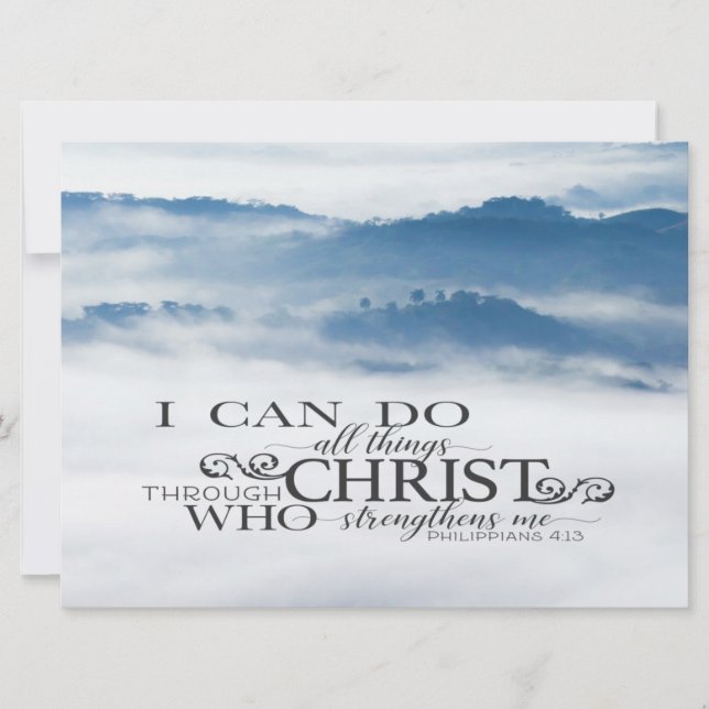 Philippians 4 All things through Christ Flat Card (Front)