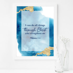 Philippians 4 I can do all things through Christ Poster