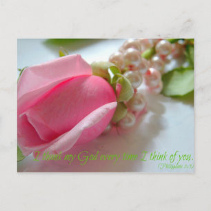 Philippians Bible verse I thank my God every time Postcard