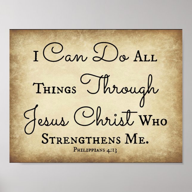 Philippians I can do all things through Jesus Poster (Front)