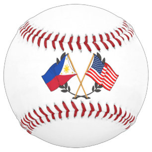 Philippine American Flag Filipino Heritage Vintage Softball