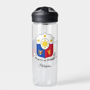 Philippine Coat of Arms, Flag, Philippines Water Bottle