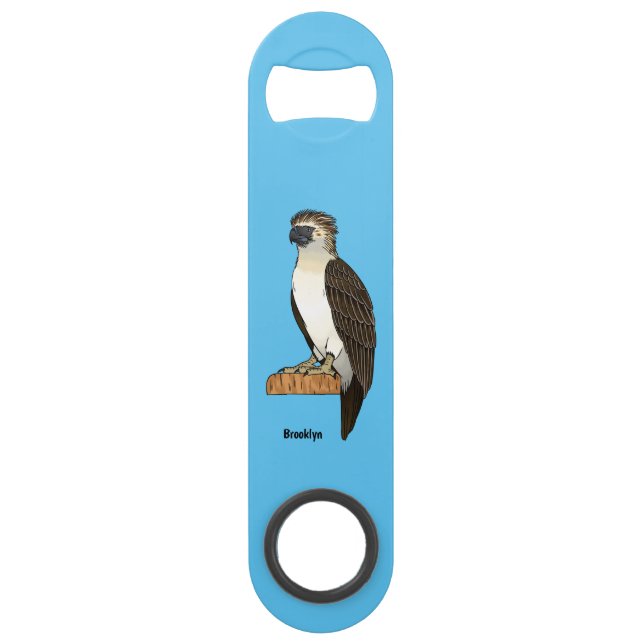 Philippine eagle bird cartoon illustration  (Front)