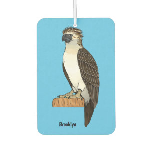 Philippine eagle bird cartoon illustration  car air freshener