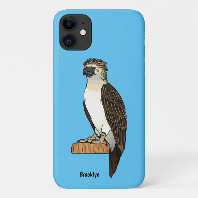 Philippine eagle bird cartoon illustration  Case-Mate iPhone case (Back)