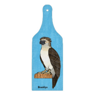 Philippine eagle bird cartoon illustration  cutting board