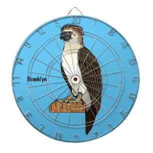 Philippine eagle bird cartoon illustration dartboard