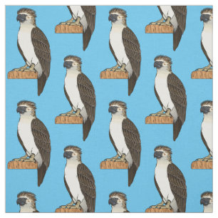 Philippine eagle bird cartoon illustration  fabric