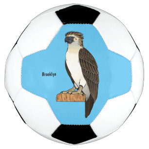 Philippine eagle bird cartoon illustration football