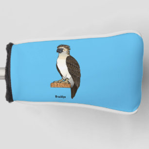 Philippine eagle bird cartoon illustration  golf head cover