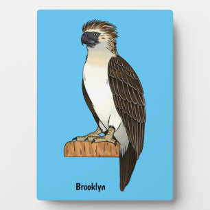 Philippine eagle bird cartoon illustration plaque