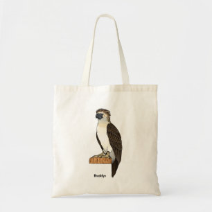 Philippine eagle bird cartoon illustration tote bag