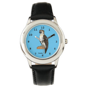 Philippine eagle bird cartoon illustration  watch