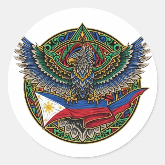 PHILIPPINE EAGLE CLASSIC ROUND STICKER (Front)