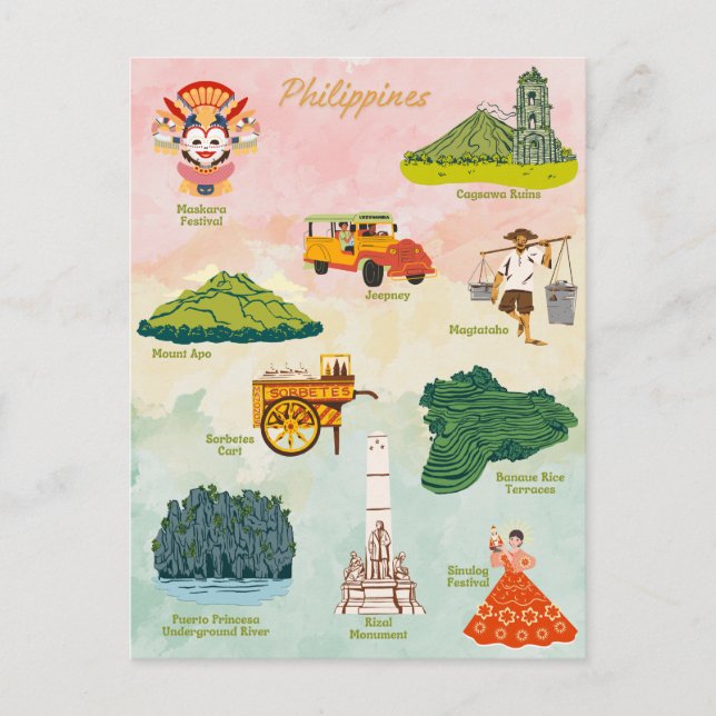 Philippine Favourites Art Postcard (Front)