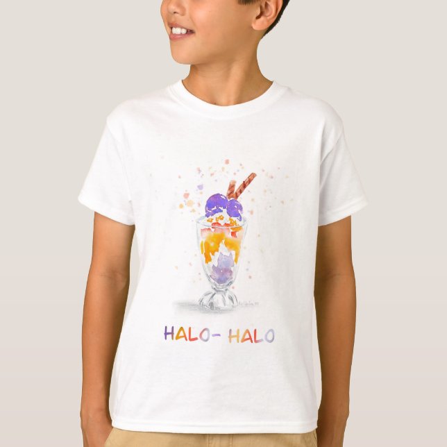Philippine / Filipino Halo Halo Watercolor T-Shirt (Front)