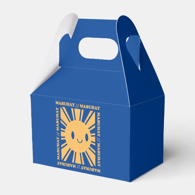 Philippine Filipino Sun Smile Mabuhay Tagalog  Favour Box (Front Side)