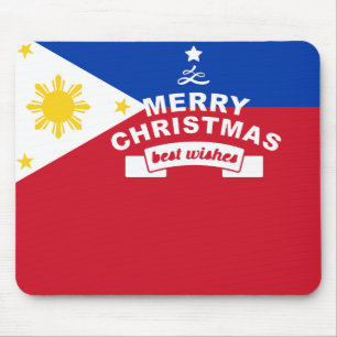 Philippine Flag Christmas: Merry Christmas & Best  Mouse Mat
