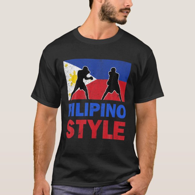 Philippine Flag Filipino Boxing Club Vintage T-Shirt (Front)