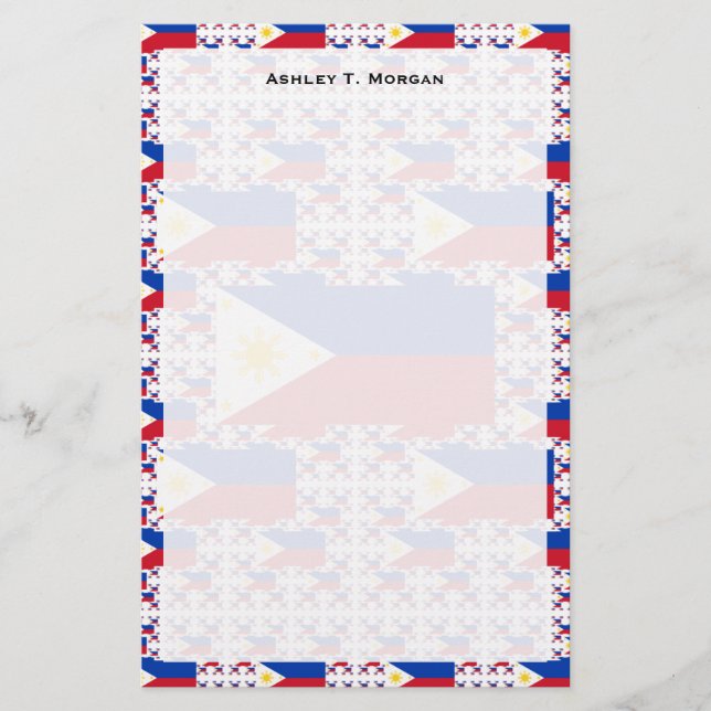 Philippine Flag in Multiple Layers Stationery (Front)