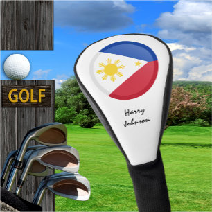 Philippine Flag & Monogrammed Golf Clubs Covers