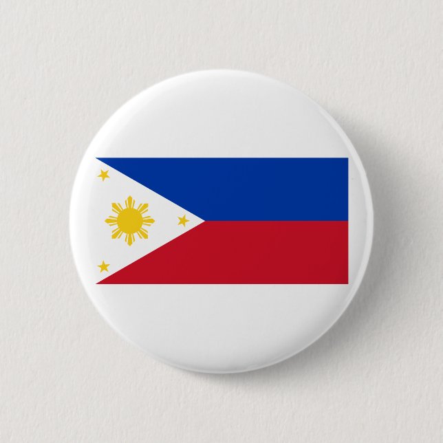 Philippine Flag, Philippine Islands National Flag 6 Cm Round Badge (Front)