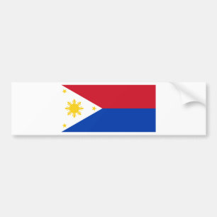 Philippine Flag Philippine Islands Pinoy Flag Bumper Sticker