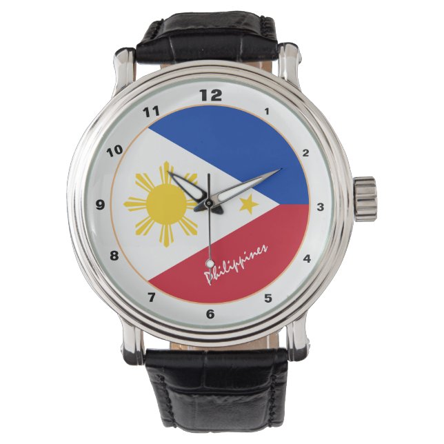 Philippine Flag & Philippines fashion /design Watch (Front)